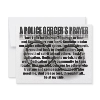 A POLICE OFFICER'S PRAYER PERSONALIZED ANNOUNCEMENTS by MICHAELANTHONYBOOKS