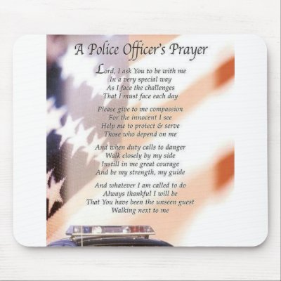 A Police Officer's Prayer Mouse Mat by CRSMEDIC30