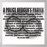 A POLICE OFFICER'S PRAYER POSTERS