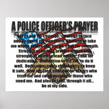 A POLICE OFFICER'S PRAYER POSTERS