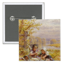 A Posy for Mother, 1867 Pinback Button