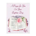 A prayer for a Baptism Post Card