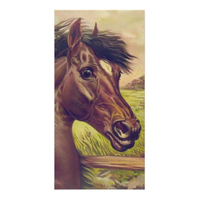 A Prince of the Blood by Currier & Ives Horse Head Picture Card by wallarts