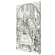A Princely Banquet, 1491 Gallery Wrap Canvas
