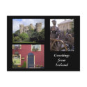 A pub, a castle, and a maid postcard