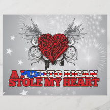 A Puerto Rican Stole my Heart Flyers