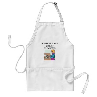 a pun for writers aprons by jimbuf