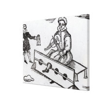 A Purse Snatcher in the Stocks Gallery Wrapped Canvas