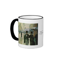 A Rainy Day in Paris by Gustave Caillebotte Coffee Mugs