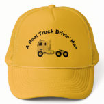 A Real Truck Drivin Man Mesh Cap - Yellow hats