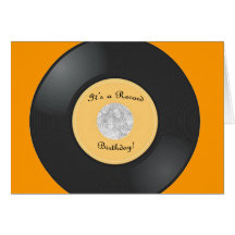 A RECORD BIRTHDAY PHOTO INVITE GREETING CARD