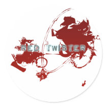 A Red Twister of Anime Stickers
