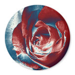 A red white and rose magnet.