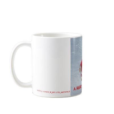 A RIGHT JOLLY OLD ELF. COFFEE MUG by K_M_KELLYS_ARTSPACE