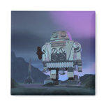 A Robot Moon Walker Magnet