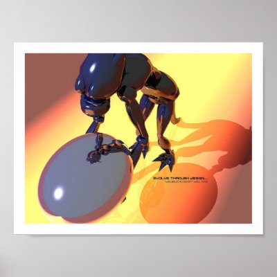 A robot's reflection print by Farkervillecom