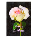 A Rose Unfolding - Black Damask Custom Invites