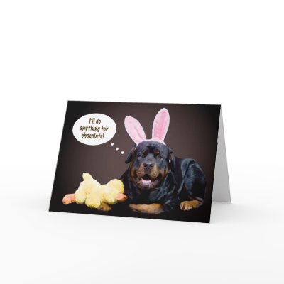 A Rottie Easter Wish Greeting Card by jgarvie