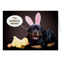 A Rottie Easter Wish Greeting Card