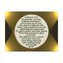 A Round Tuit ~ postcard