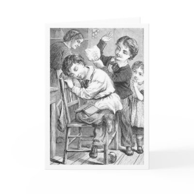 A Rude Awakening, Greeting Card by AsTimeGoesBy