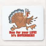 a run for life funny turkey mousemats