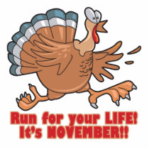 a run for life funny turkey photo cut outs