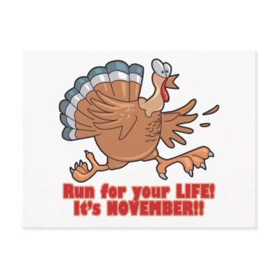 a run for life funny turkey postcard by doonidesigns