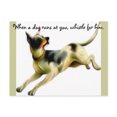 A running Dog Postcard by qandjj