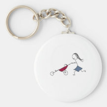 A running mummy is a happy mummy key chain