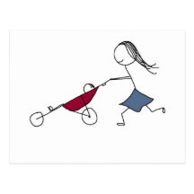 A running mummy is a happy mummy post cards