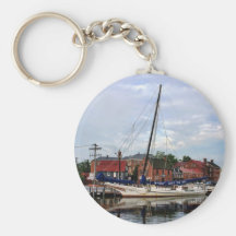 A Sailboat in Annapolis Harbour Keychains