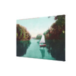 A Sailboat on the Feather RiverMarysville, CA Gallery Wrapped Canvas