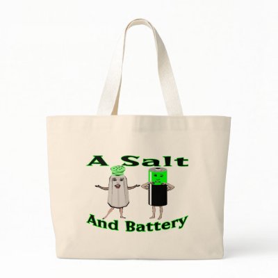 A Salt And Battery Canvas Bag by goldnsun