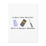 A Salt And Battery With A Deadly Weapon postcards