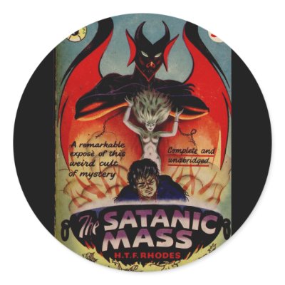 A Satanic Mass! Round Stickers by spyderfyngers