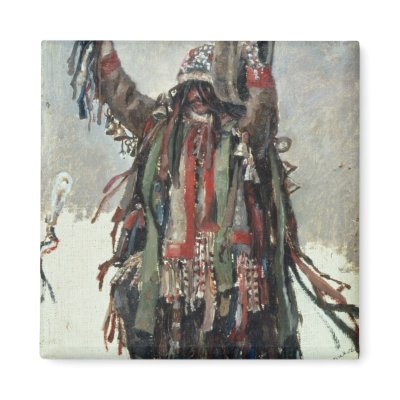 A Shaman sketch for Yermak Refrigerator Magnet by bridgemanart