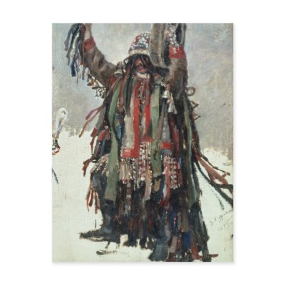 A Shaman sketch for Yermak Post Card by bridgemanart