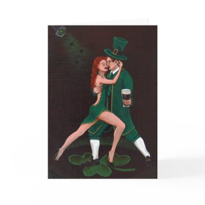 "A Shamrockin' Tango" Greeting Cards by mareen
