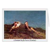 A Shepherd Boy By Francis Of Lenbach cards