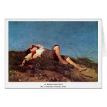 A Shepherd Boy By Lenbach Franz Von Card