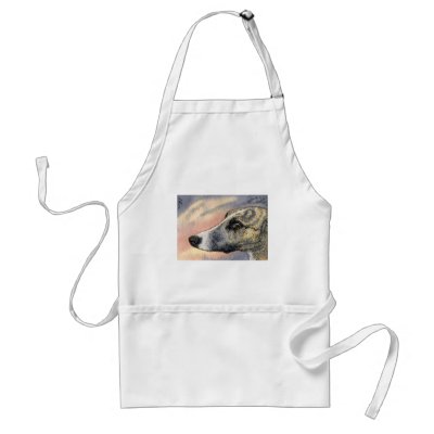A Shy, Handsome Hound Aprons by susanalisonart