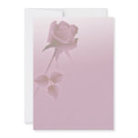 a silent single rose pink personalized invitation