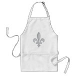 A Silver Fleur-de-lys Crafts Cook Chefs Apron