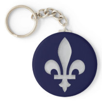 A Silver Fleur-de-lys Keychain