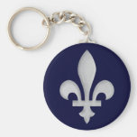 A Silver Fleur-de-lys Keychain
