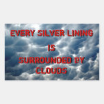 A Silver Lining Rectangular Stickers