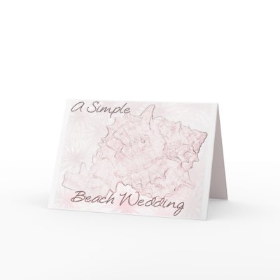 A Simple Beach Wedding Invitation by BeachWeddings