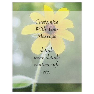 A Single Black Eyed Susan Custom Flyer by Pretty_World