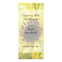 A Single Lemon Yellow Sunflower Rack Card Template